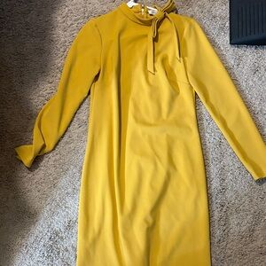 Calvin Klein Mustard Long Sleeve Dress